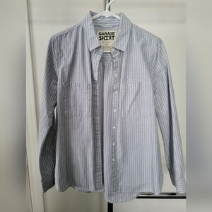 Garage Blue Striped Shirt